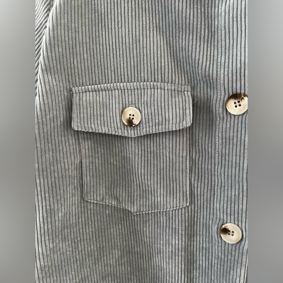 Stylish blue Corduroy Women's Shacket - Picture 2 of 9